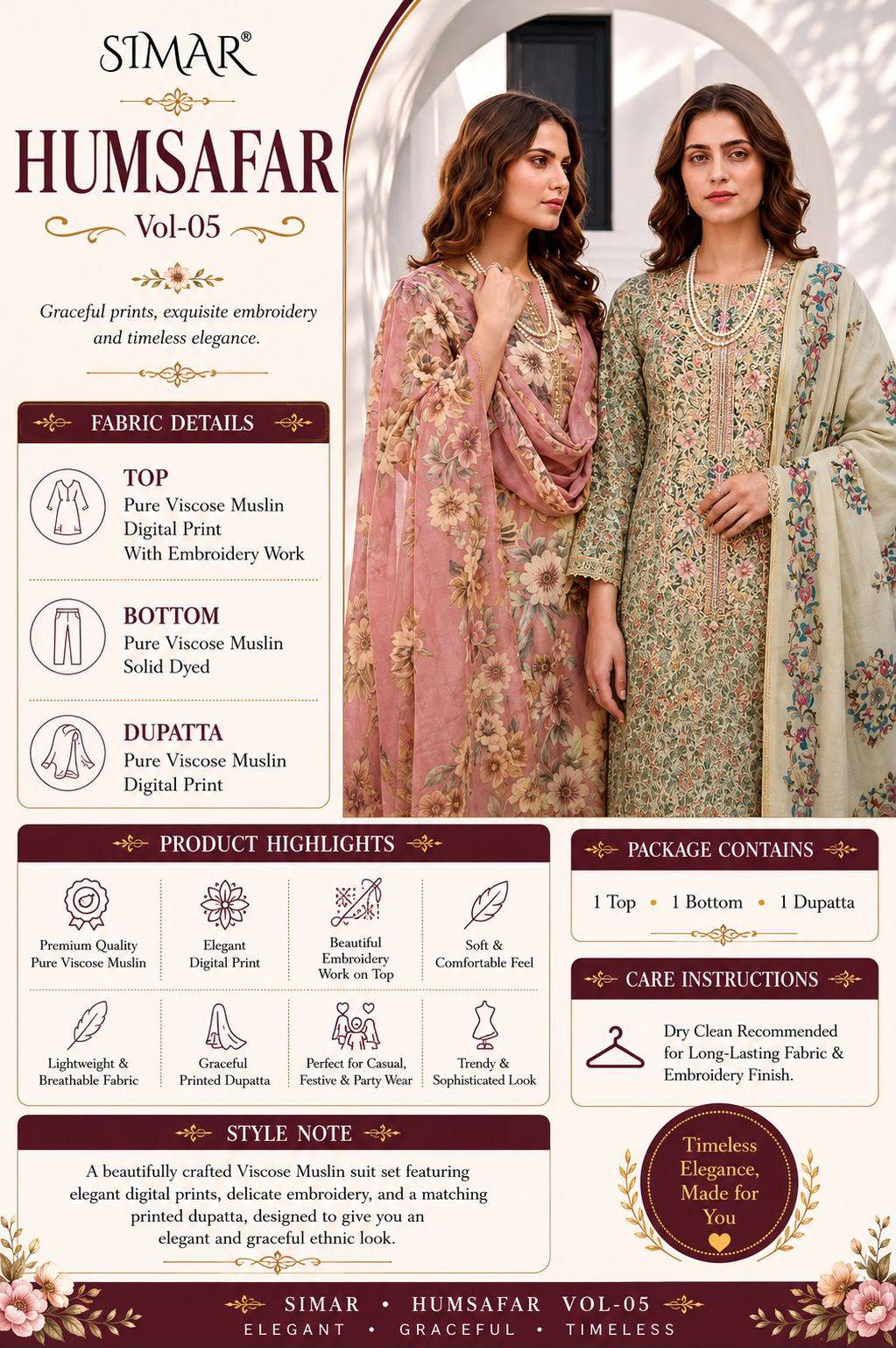 Humsafar Vol 05 By Glossy 5009 To 5013 Series Beautiful Colourful Viscose Dresses At Wholesale Price